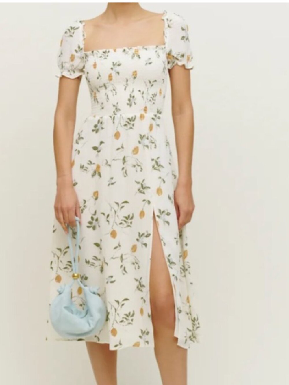 Reformation Inka Dress in Citron